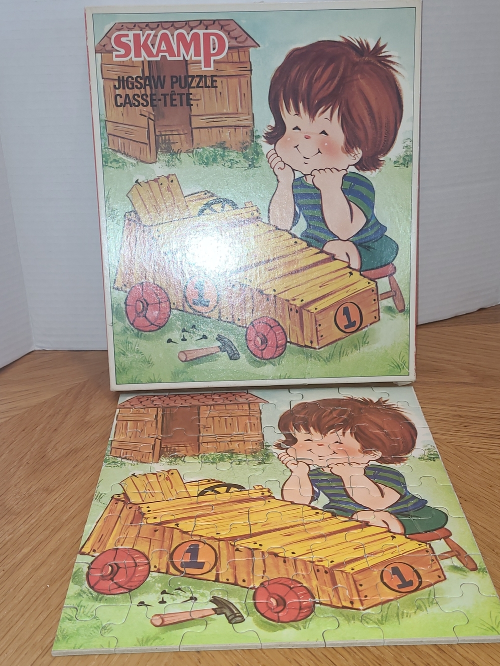 Vintage Skamp Jigsaw Puzzle #677 Somerville 100%COMPLETE ,Rare 1970 Canadian